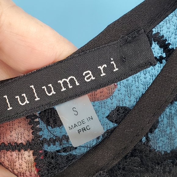 Lulumari black lace sheer long sleeve top - Picture 2 of 11